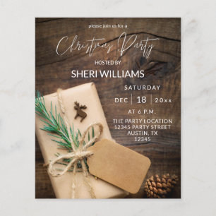 Flyer Reindeer de Orçamento e Festa de Natal Atual 2