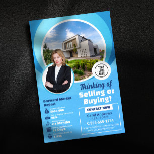 Flyer Relatório de Mercado de Imóveis Blue Corretor & Co