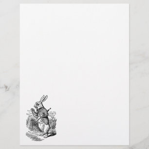 Flyer Relógio do Coelho Branco de Alice no País das Mara