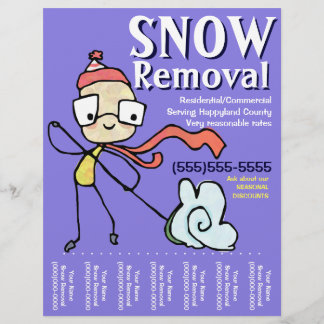 Flyer Remoção de Neve Lendo Shoveling