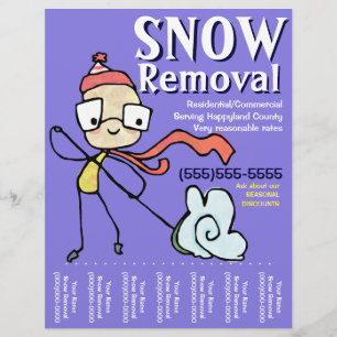 Flyer Remoção de neve que ara o trabalho com pá