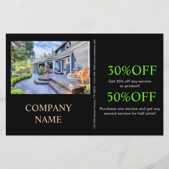 Flyer Renovação moderna de habitações remodelação de imó (Frente)