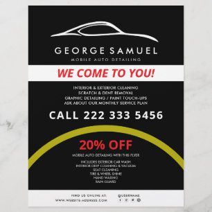 Flyer Reparo de Carros Personalizados e Detalhamento de