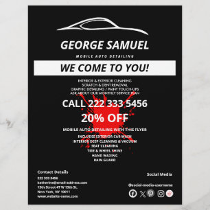 Flyer Reparo de Carros Personalizados e Detalhes Automot