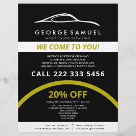 Flyer Reparos de Carros Personalizados e Detalhamento Au