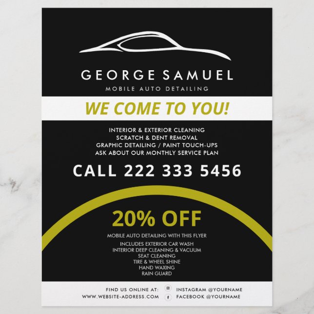 Flyer Reparos de Carros Personalizados e Detalhamento Au (Frente)