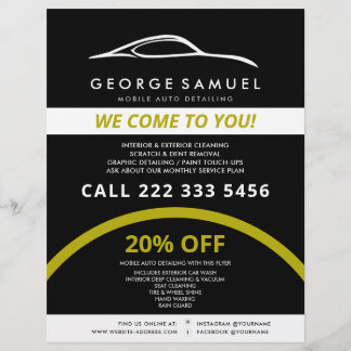 Flyer Reparos Personalizados de Carros e Detalhes Modern