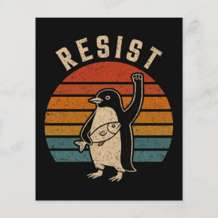 Flyer Resistência aos pinguins em protesto contra tarifa