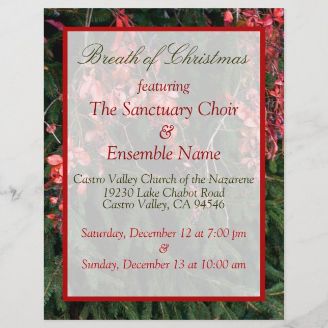 Flyer Respiração Do Natal (Frente)