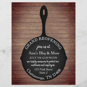 Flyer Restaurante Reabrindo Madeira Skillet