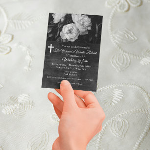 Flyer Retiro de Inverno das Mulheres Floral Branco Igrej