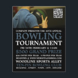 Flyer Retrato de Bowler, Torneio de Boliches de 10 pinos<br><div class="desc">Retrato De Bowler,  Folhetos De Anúncios De Torneio De Boliche De Dez Pinos Na Loja De Cartão de visita.</div>