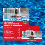 Flyer Retrato do Couro Feminino, Limpeza de Piscinas Nad<br><div class="desc">Retrato de Couro Feminino,  Serviço de Limpeza de Nadação Folheto Publicitário da Loja de Cartão de visita.</div>
