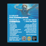 Flyer Retrato do Nadador Teen, Limpeza da Piscina Nadado<br><div class="desc">Retrato do Nadador,  Serviço de Limpeza de Piscinas de Nadação Folheto de Publicidade da Loja Cartão de visita.</div>