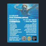 Flyer Retrato do Nadador Teen, Limpeza da Piscina Nadado<br><div class="desc">Retrato do Nadador,  Serviço de Limpeza de Piscinas de Nadação Folheto de Publicidade da Loja Cartão de visita.</div>