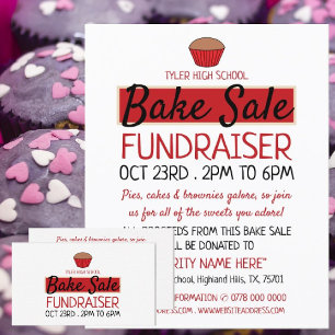Flyer Retro Cake Design, Anúncio de evento de venda do 