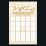 Flyer Retro Daisy chá de panela Bingo<br><div class="desc">Retro Daisy no cartão de jogo Bingo de bronzeado e Chá de panela castanho.</div>