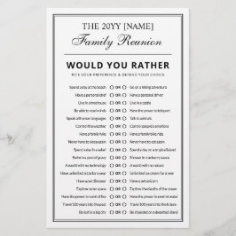 Flyer Reunião da Família Divertida de Jogos do Partido E