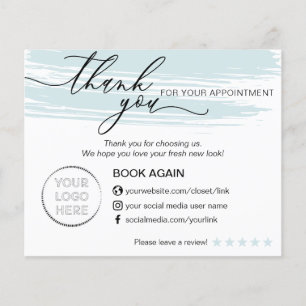 Flyer Revisão de agradecimento de salão de beleza