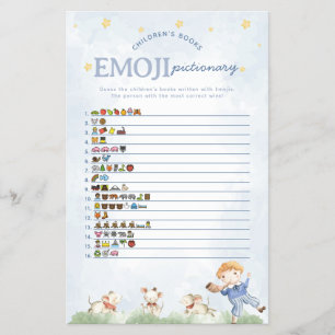 Flyer Rhyme Emoji Pictionary Game