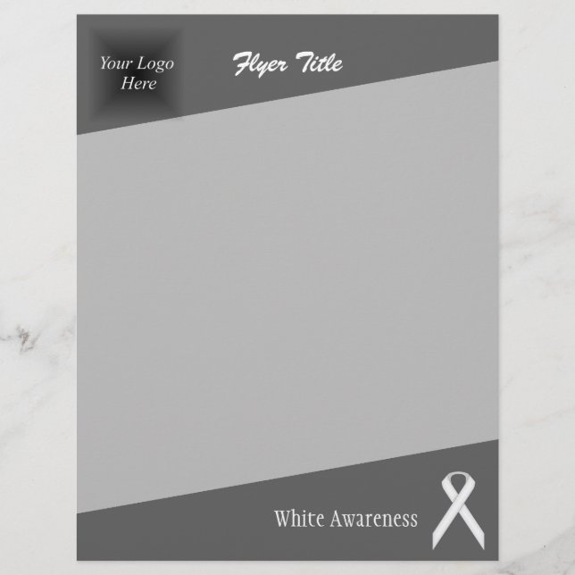 Flyer Ribbon Branco Padrão por Kenneth Yoncich (Frente)