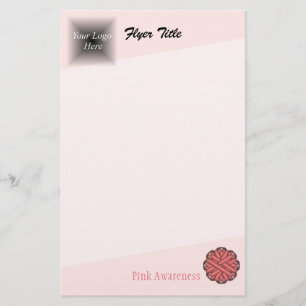 Flyer Ribbon de Flor Rosa por Kenneth Yoncich