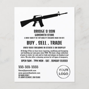 Flyer Rifle Silhouette, Gunsmith, Publicidade De Gunstor