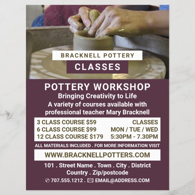 Flyer Roda de Potter, Classes de Potteria, Potters (Frente)