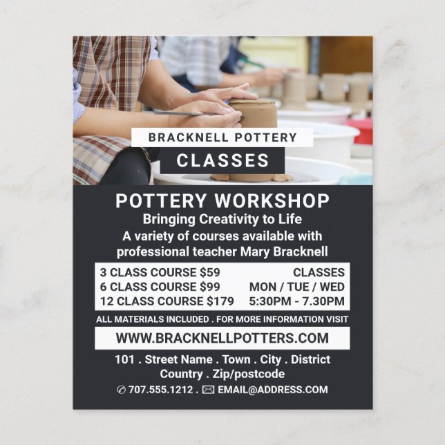Flyer Rodas de Potter, Classes de Potteria, Potters (Frente)