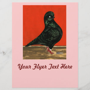 Flyer Rolo Preto Pombos Tumbler aquarela