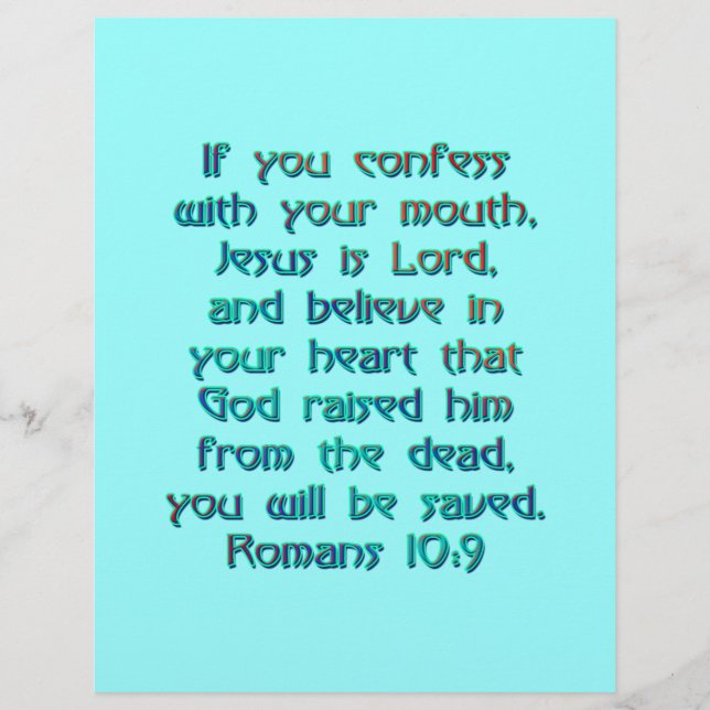 Flyer Romanos 10:9 (Frente)