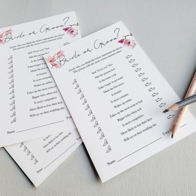 Flyer Romântica Aquarela Magnolia Bride ou Jogo de Groen (Criador carregado)