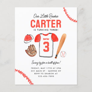 Flyer Rookie Barata do Ano de Aniversário da Camisa de B