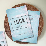 Flyer Rosa Azul Moderno Dispara Instrutor Yoga<br><div class="desc">Modelo moderno personalizável com legal fundo azul/rosa. Você pode personalizar com seu texto.</div>