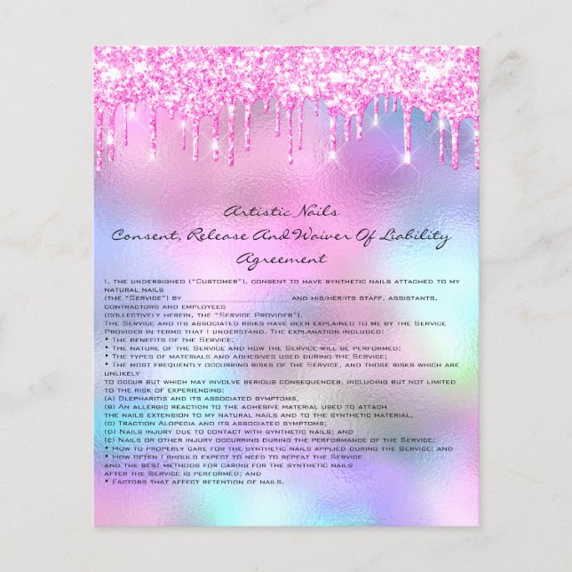 Flyer Rosa cor-de-rosa com isenção de responsabilidade d (Frente)