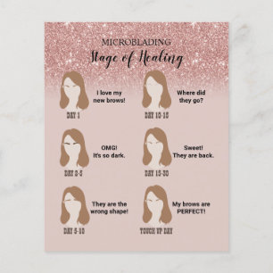 Flyer Rosa de Instrução de Pós-tratamento de Microbex