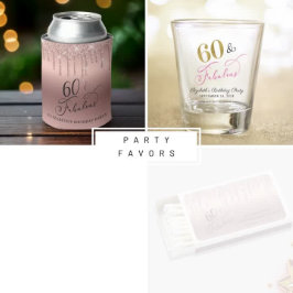 Flyer Rosa de Orçamento Dourado Glitter 60º Convite de A