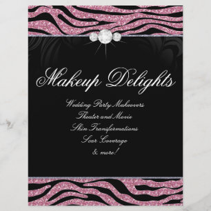 Flyer Rosa do brilho da zebra do cabeleireiro do insecto