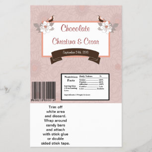 Flyer Rosa do envoltório do bar de Hershey grande/amor