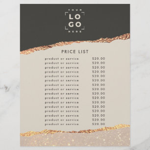 Flyer Rosa dourado preto elegante moderno feminino códig