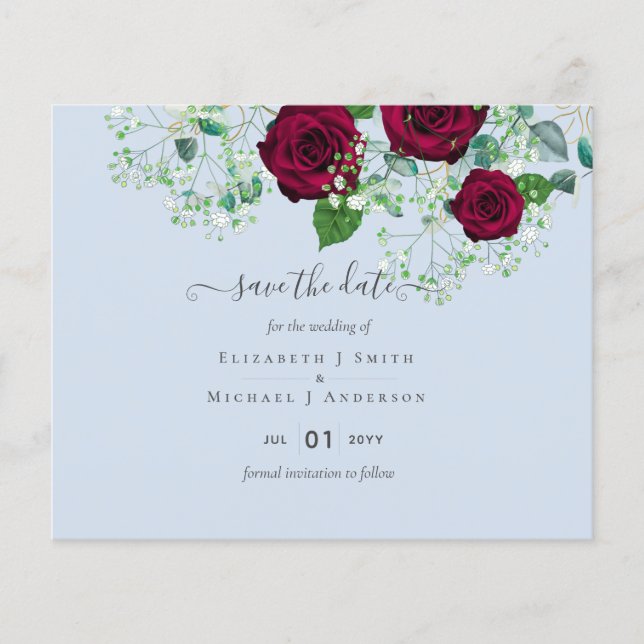 Flyer ROSA Eucalyptus Weding BUDGET Burgundy (Frente)