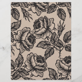 Flyer Rosa Garden | Rastreador de envelopes DIY Rustic