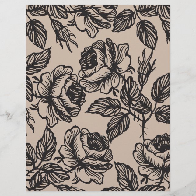 Flyer Rosa Garden | Rastreador de envelopes DIY Rustic (Frente)