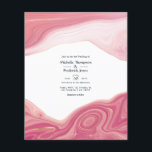 Flyer Rosa Quartz e Convite para Casamento de Strata de<br><div class="desc">Rosa quartzo jorrando estratificação agitar o convite de casamento rock com sotaques de cor-de-rosa pincelado personalizáveis para seus detalhes de evento. Os envelopes não estão incluídos. Para convites mais espessos com envelopes incluídos e produtos correspondentes no mesmo tema,  consulte a coleção abaixo.</div>