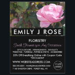 Flyer Rosa Rosa Rosa, Florist, Publicidade em Florestas<br><div class="desc">Rosa Rosa Rosa Rosa,  Florista,  Bandeira Publicitária Florista pela Loja de Cartão de visita.</div>