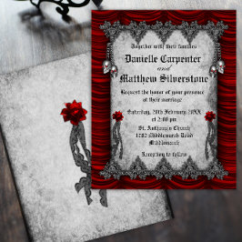 Flyer Rosas de Sangue e Convite para Casamento de Seda V