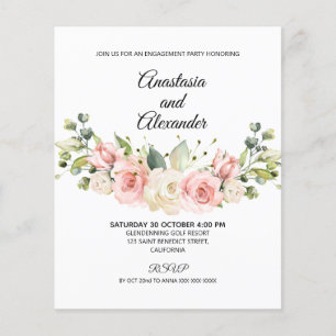 Flyer Rosas/Orçamento Elegantes - Convite para Festas d