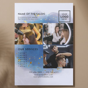 Flyer Roteiro de Assinatura Holográfica Glam Moderno Bri