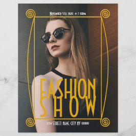 Flyer Roupas de Modelo de Desfile de Moda