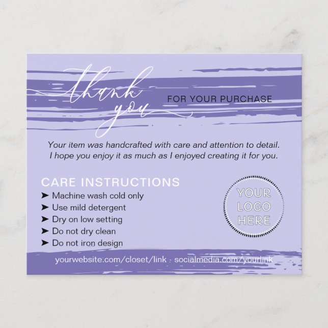 Flyer Roxo Obrigado Lavando Sugestões Cuidando da Instru (Frente)